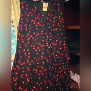 J. Crew Silk Ruffled Cherry Dress SZ 18